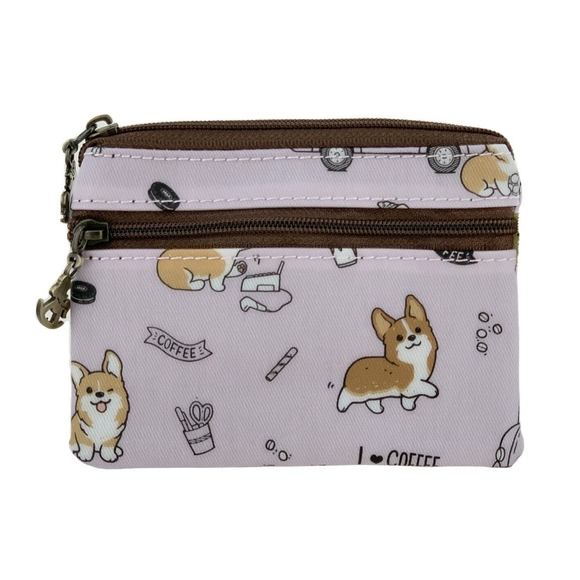 Uma Hana Handbags - Waterproof Corgi Coin Purse Keychain Pouch Holder